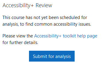Scheduling courses for analysis