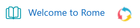 A book module named 'welcome to rome' with the conversion icon beside it.